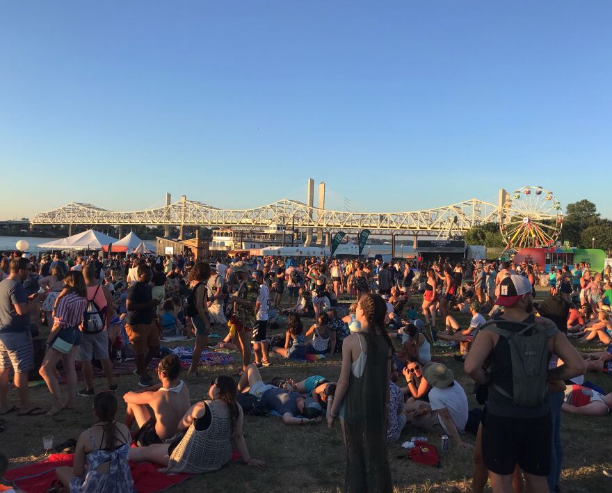 Waterfront Park in Louisville, Kentucky, during the July Forecastle Music Festival.