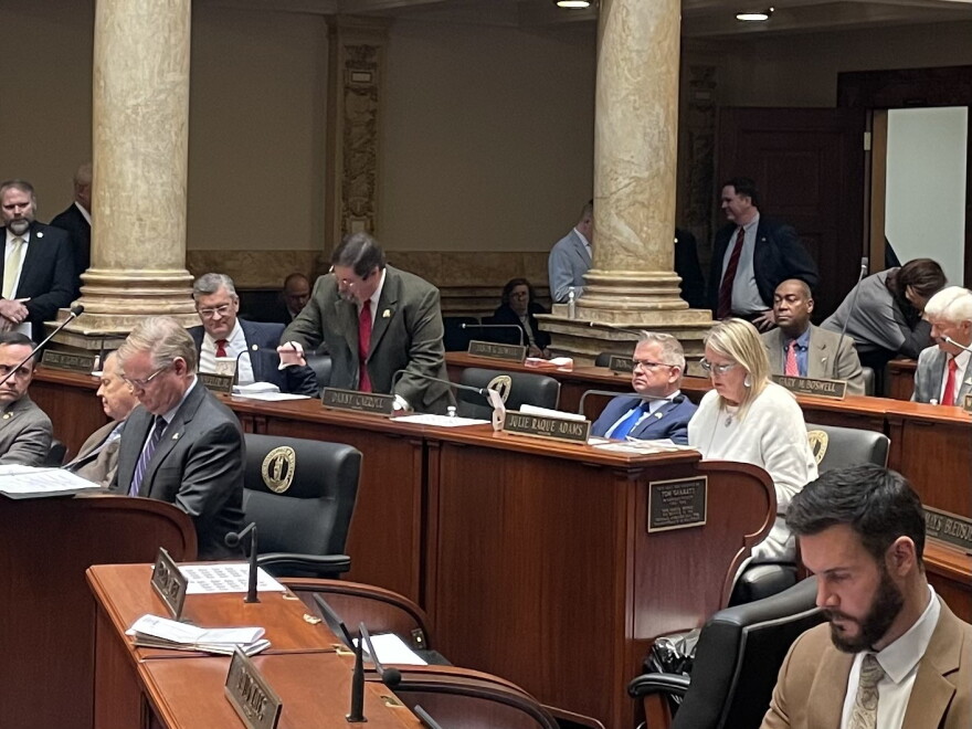 Left to right-Senate Majority Floor Leader Damon Thayer-Senate Caucus Chair Julia Raque Adams