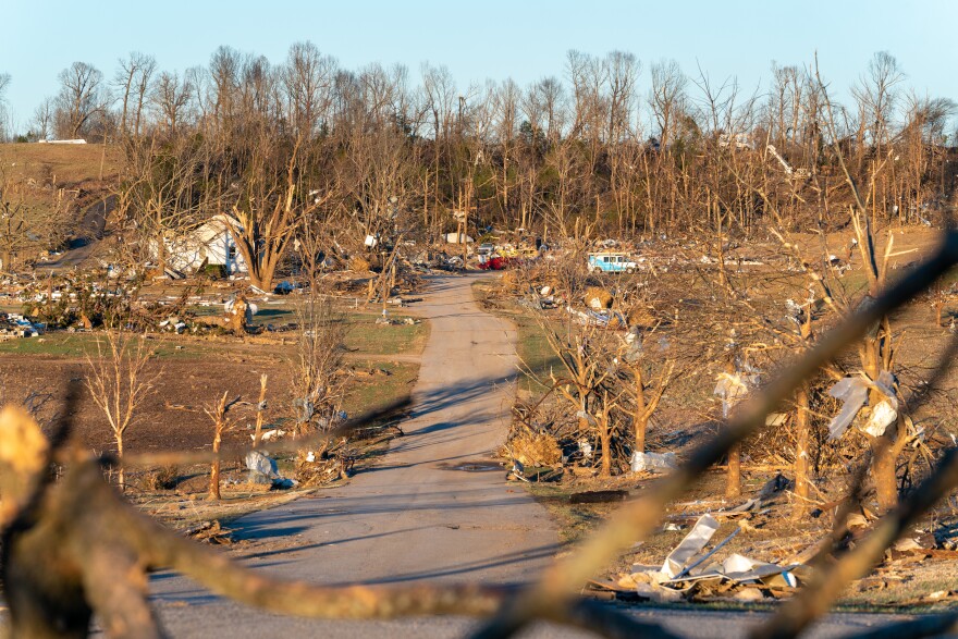 Princeton, Ky. in Caldwell County was directly in the path of the deadly tornado that tore through parts of western Kentucky early Saturday morning.