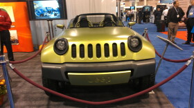 The Jeep Renegade concept vehicle. It's a diesel-electric hybrid.
