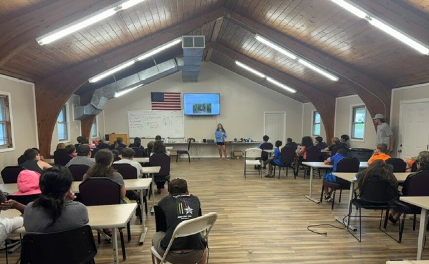 Campers take a class in hunting safety