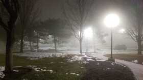 Lights through fog and smog.