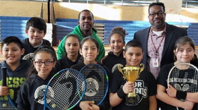picture of student group with rackets