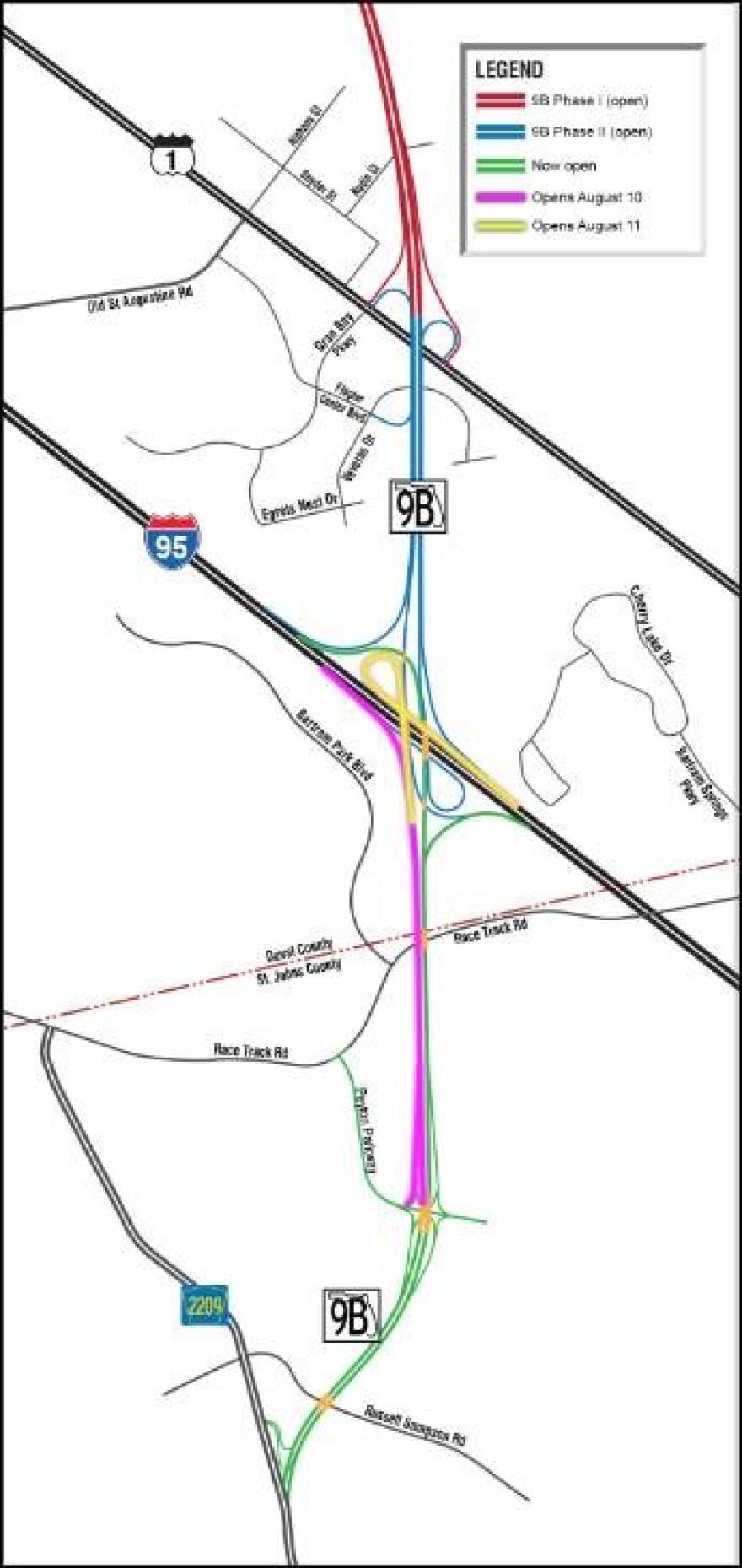 State Road 9B Opens In St. Johns County; It Will Eventually Be Renamed