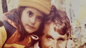 Governor Gretchen Whitmer as a child, with her father, Richard.