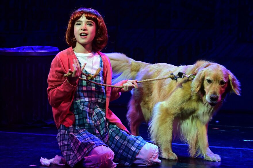 Gritty Mewhinney onstage in 'Annie'