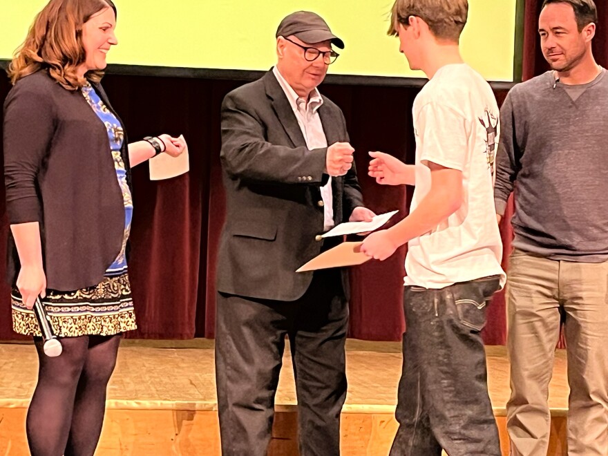 Steve Franks, Be Your Own Bossing it at a BIAD awards ceremony.