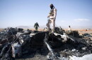 An Iranian soldier stands amidst the wreckage of a U.S. aircraft that crashed in area near Isfahan, Iran on Monday, April 6, 2026.Iran's Revolutionary Guards said a US aircraft that had been searching for the crew member of a missing US fighter jet had been destroyed, Iranian media reported. US President Donald Trump said earlier that the second crew member from the American fighter jet that crashed inside Iran was SAFE following a search and rescue operation. Photo by Behnam Tofighi/UPI