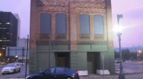 One of the landmark, but neglected, buildings along the 400 block of South Rampart Street.