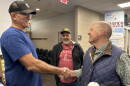 U.S. Sen Candidate John Sununu campaigns at Keene Dillant-Hopkins Airport in Swanzey