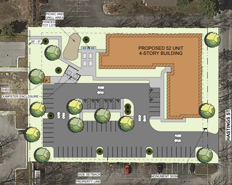 Conceptual layout of the property for Annika Place II. Photo: Woda Cooper Companies