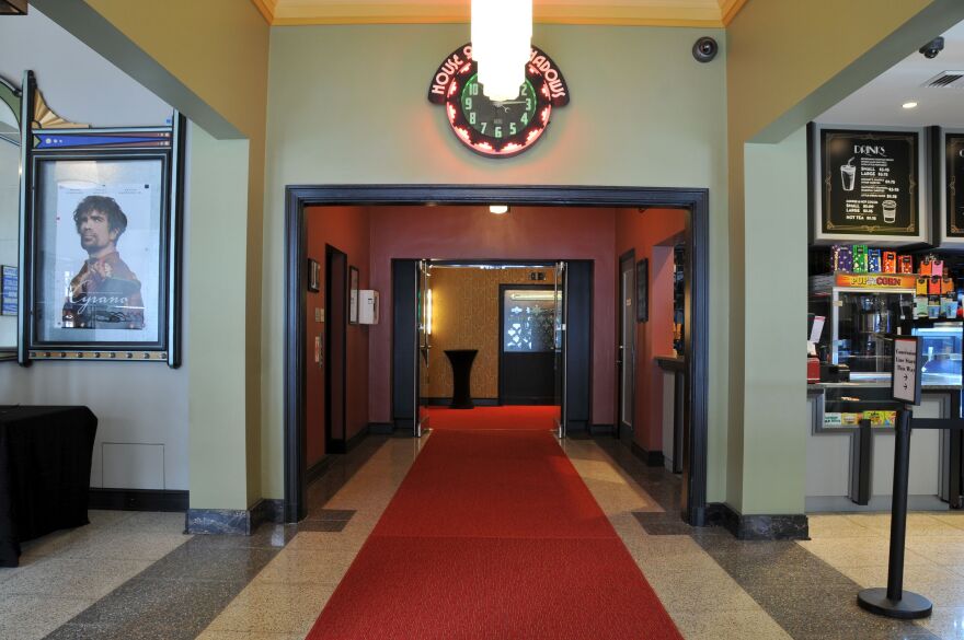 The lobby of The Little Theatre after the renovation project designed to restore the 1929 building to its Art Deco splendor.