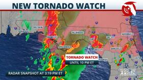 Tornado Watch extends east