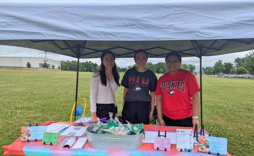 The NIU volunteers joining the fun and giving out lots of great info!