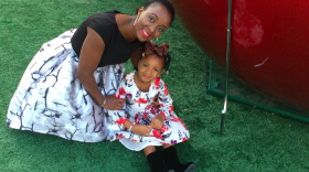 Tatalu Helen Dada poses with her daughter.