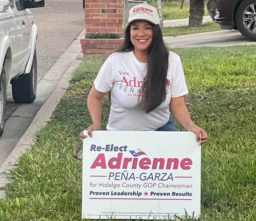  Adrienne Peña-Garza is running for reelection for chair of Hidalgo County's Republican Party.