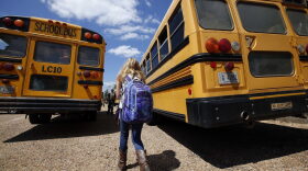 A student prepares to leave the Enterprise Attendance Center, southeast of Brookhaven, Miss. (Rogelio V. Solis/AP)