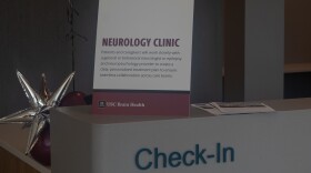 A check-in station at the University of South Carolina's Brain Health Center in Columbia.