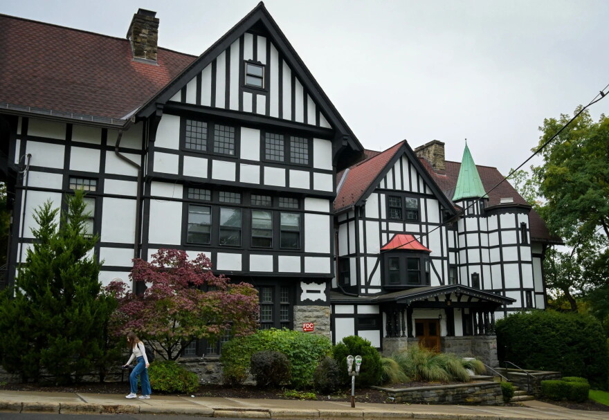 The Chi Phi fraternity house at Cornell University in Ithaca, N.Y., on Monday, Sept. 28, 2026.