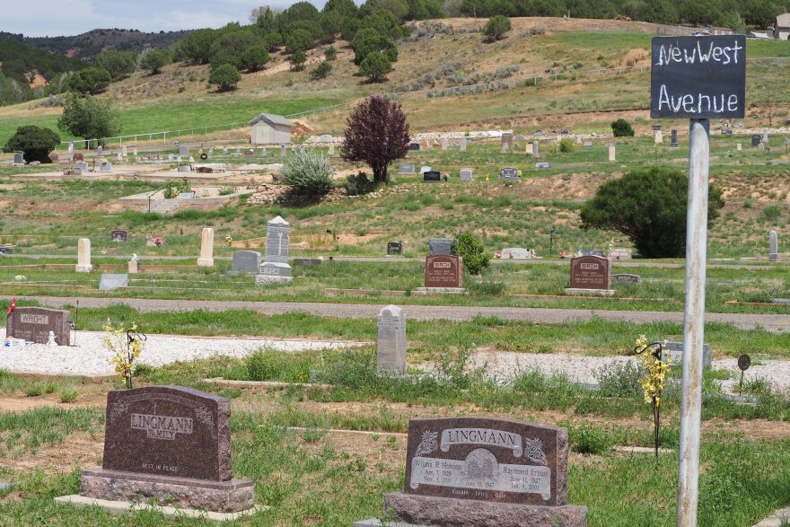 Headstones are seen at the Hoytsville Cemetery July 29, 2026.