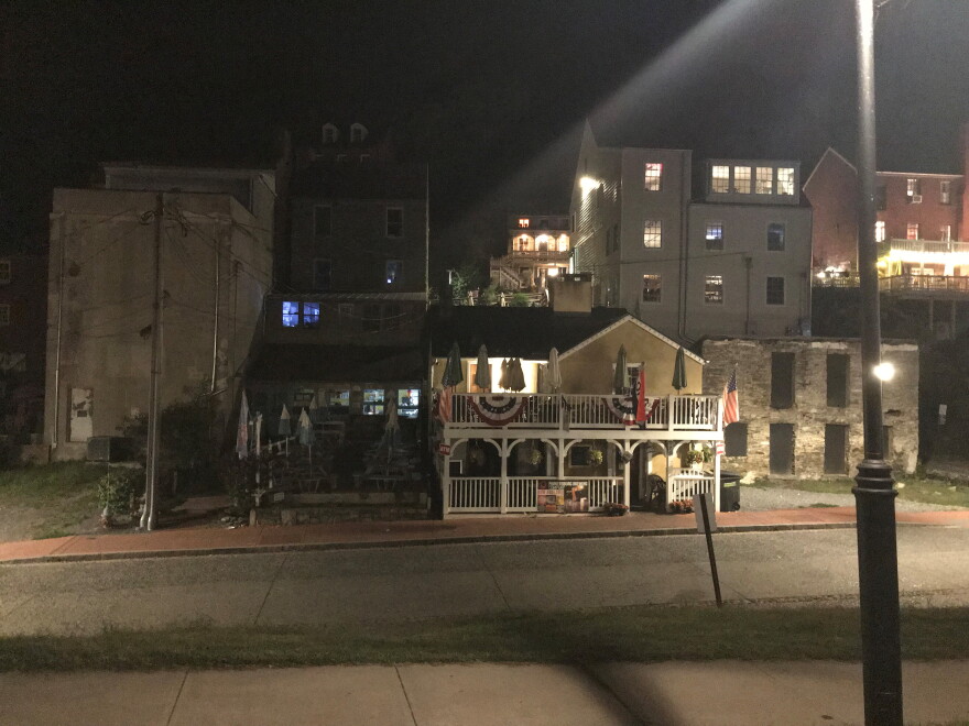 A section of the town of Harpers Ferry, W.Va. as seen during a recent ghost tour.