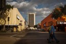 Pedestrians walk in downtown McAllen on Oct. 31, 2021. Federal funding cuts led to the cancellation of this year's Operation Border Health, a multi-county free health clinic event that serves thousands of people in the Rio Grande Valley. 