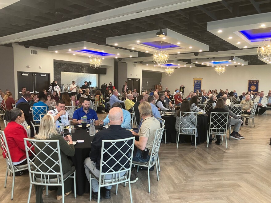 The lunch crowd for East Moline's "State of the City" event Thursday, March 26, 2026 at the Bend Event Center.