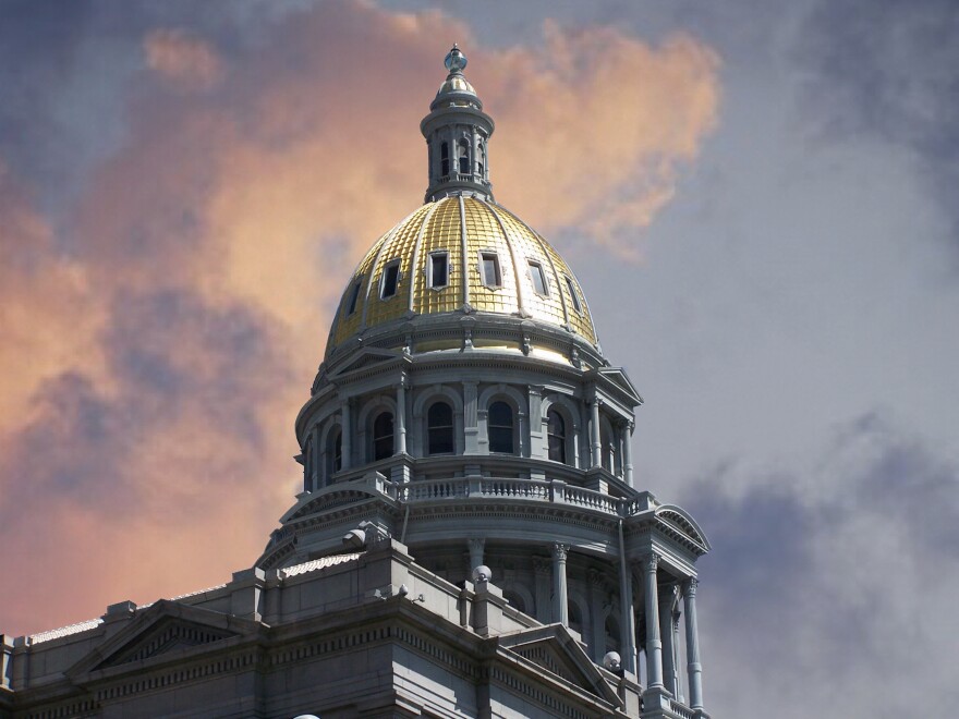 A view of the dome of Colorado's State Capitol building