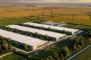 A schematic drawing shows how a Hut 8 data center site near Latham in rural Logan County might look. The project, still seeking approval, has faced public pushback.