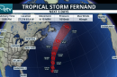 5pm August 23 track issued by the NHC.