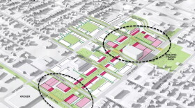 Consultants pitched this scheme at the last forum in early August, which uses connected gardens as well as a pedestrian way.