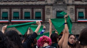 Mexican women protest for the right to legal access to abortion in Mexico City on International Safe Abortion Day on September 28, 2022.