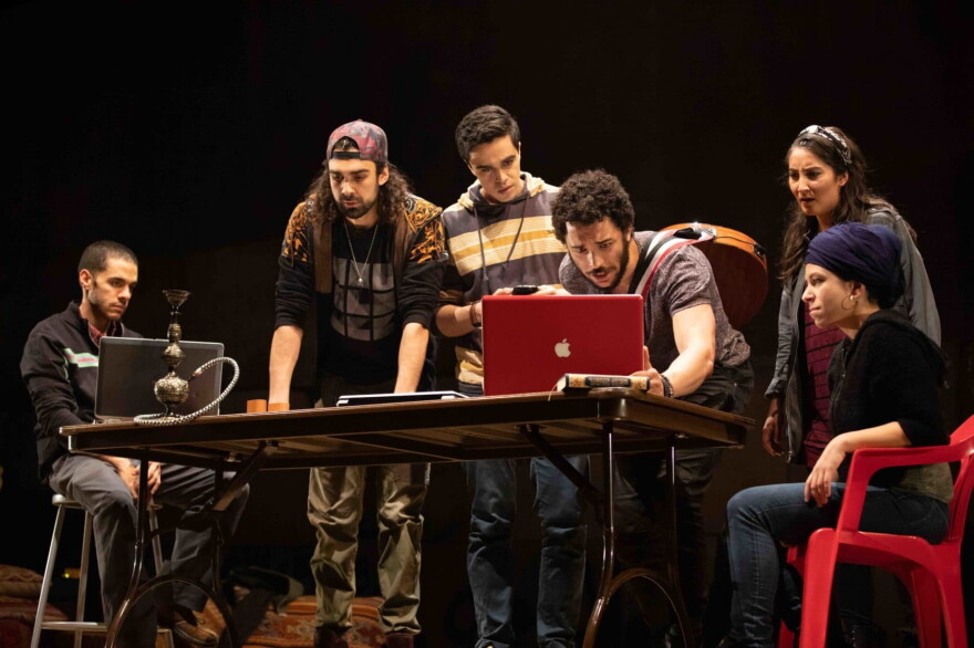 The cast of "We Live in Cairo." (Photo by Evgenia Eliseeva)