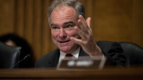 Sen. Tim Kaine (D-VA) questions witnesses during a Senate Foreign Relations Committee hearing concerning cartels and the U.S. heroin epidemic, on Capitol Hill, May 26, 2016, in Washington, DC. (Drew Angerer/Getty Images)