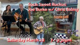 Joe Burke plays at Bazaar Cafe tomorrow