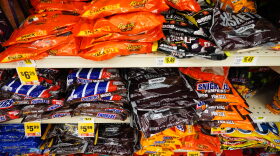 Halloween candy is displayed for sale at a grocery store on Thursday, Oct. 22, 2026, in Dundalk, Md.