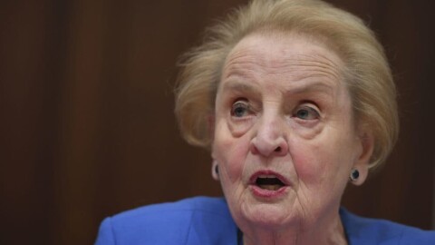 Former US Secretary of State Madeleine Albright speaks during a hearing on "National Security Implications of the Rise of Authoritarianism Around the World" at the Cannon House Office Building on Capitol Hill on February 26, 2019 in Washington,DC. (Mandel Ngan/AFP)