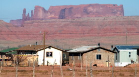Houses on the Navajo Indian Reservation in Arizona in 2002. (David McNew/Getty Images)
