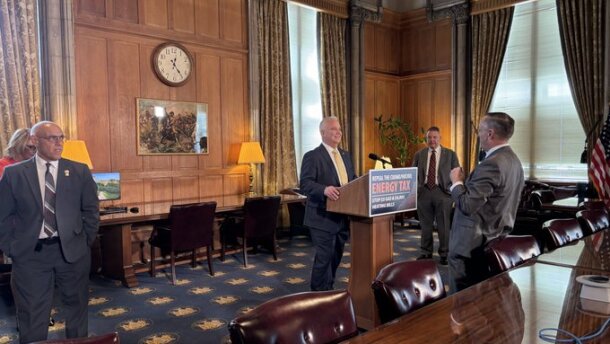 Senate Republicans ahead of a press conference Wednesday afternoon.