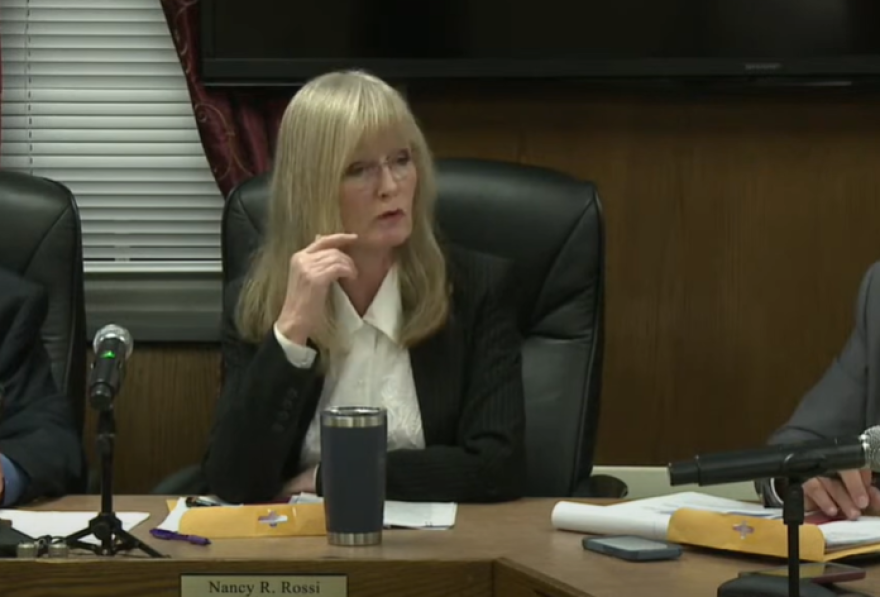 West Haven Mayor Nancy Rossi talks about the state's oversight of the city during a council meeting on March 28, 2022.