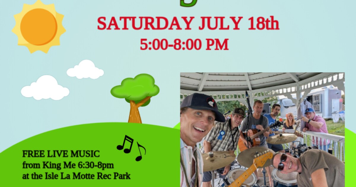 Free Live Music and Community Event at Isle la Motte Rec Park