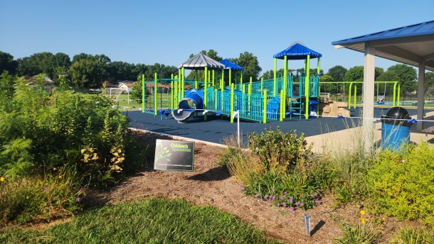 The accessible playground at Northeast Community Park in Springfield, Mo. on July 27, 2026.