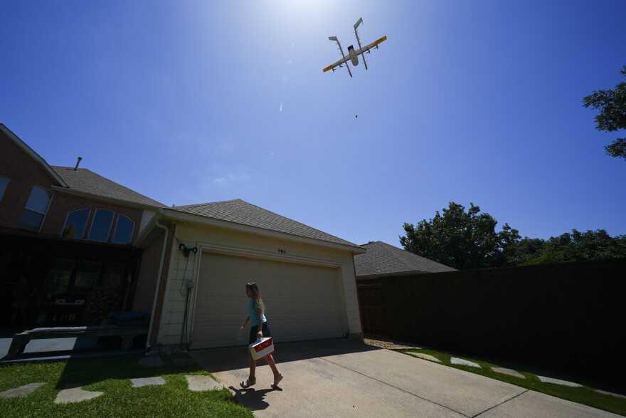 Drones can deliver packages within a small radius of where they take off, delivering a variety of goods from Amazon.