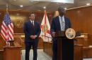FILE - State Surgeon General Joseph Ladapo speaks in 2021 after being named to his post by Gov. Ron DeSantis.