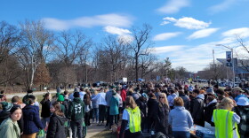 Crowds of people at the Spartan Sunday event