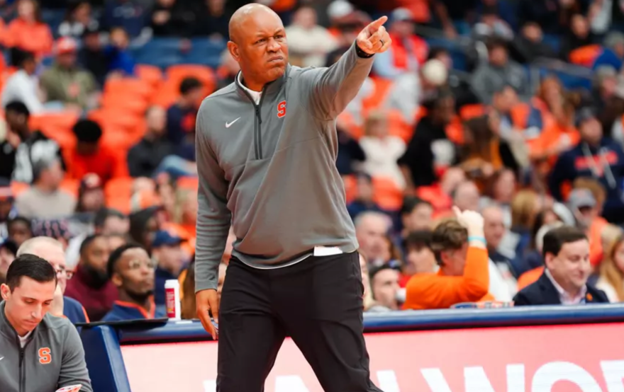 SU head coach Adrian Autry giving directions