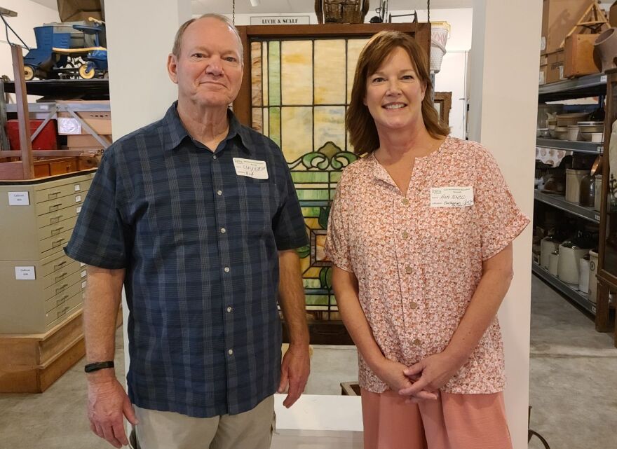 BCA Executive Director Ann Tenold Rogan (right) with BCA board member Gary Heaton. Rogan said you don't need to know anything about art to enjoy the BCA. "It’s not an intimidating place at all. It’s just a place where you can really enjoy yourself and whoever you come in with,” she said.