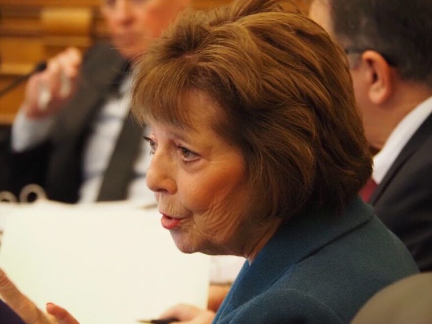 Sen. Linda Rogers speaks in committee on Monday, Jan. 12, 2026. She supported a bill that would regulate paid political influencers as lobbyists but said it needed work.