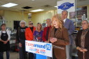 Stacy Garrity, the Republican candidate for Pennsylvania governor, made a campaign stop Friday in Altoona at Kepner’s Grandview Meats.