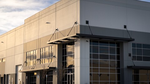 The warehouse at 6020 W 300 S in Salt Lake City, seen here March 12, 2026, was purchased by the federal government for use as a detention center.